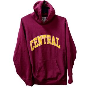 Steve & Barrys Central Michigan Maroon Pullover Hoodie Sweatshirt Mens Large‎